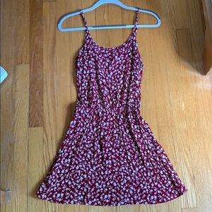 Red floral dress